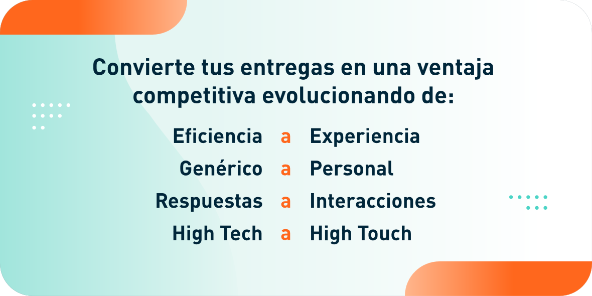 mejorar la experiencia de entrega